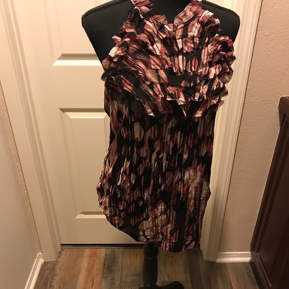 The Limited Black Multi Halter Top Size: 12 (L)